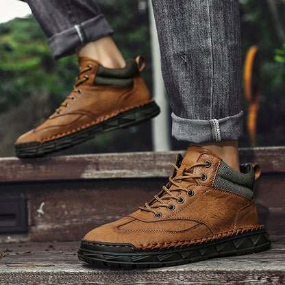 Men's Handmade Leather Boots Motorcycle Boots