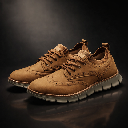 Men's Orthopedic Casual Ultra Comfortable Lightweight Genuine Vegan Leather Shoes