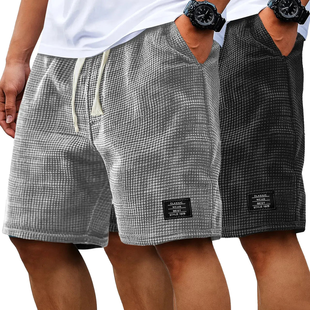 Men's 2-Pack Waffle Casual Shorts