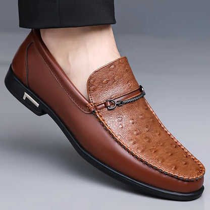 Men's Ostrich Leather Loafers