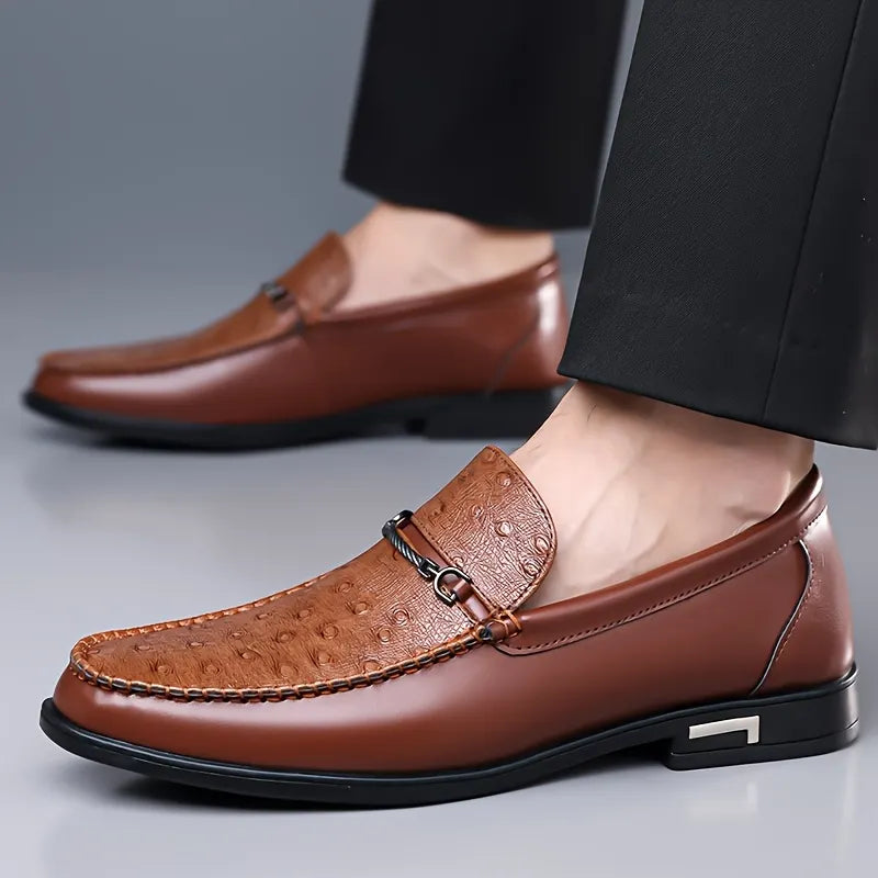 Men's Ostrich Leather Loafers