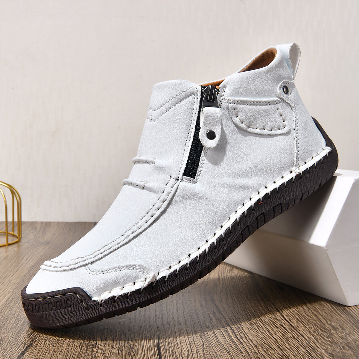 Comfortable Flat-Soled Handmade Leather Casual Shoes