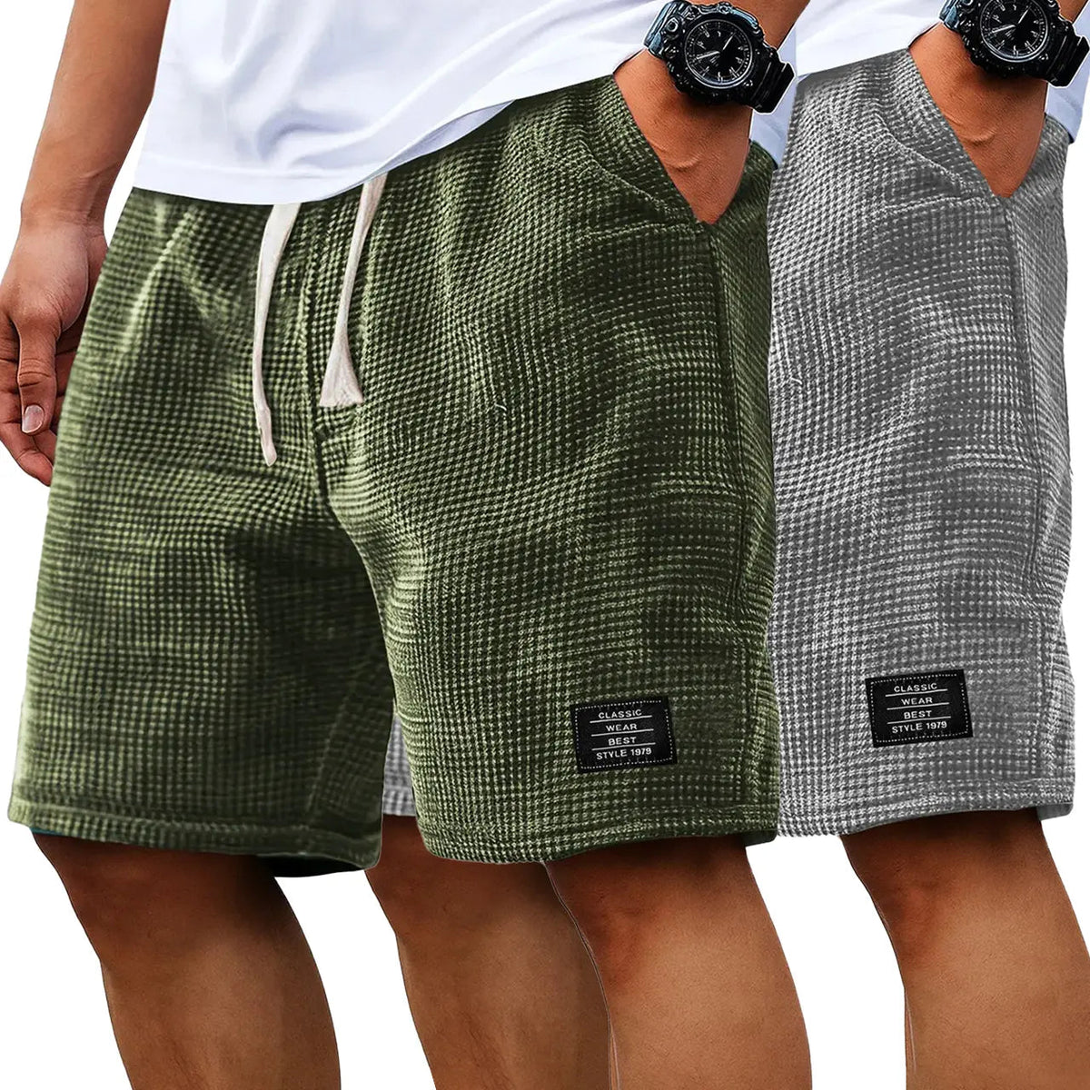 Men's 2-Pack Waffle Casual Shorts