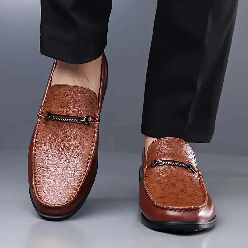 Men's Ostrich Leather Loafers