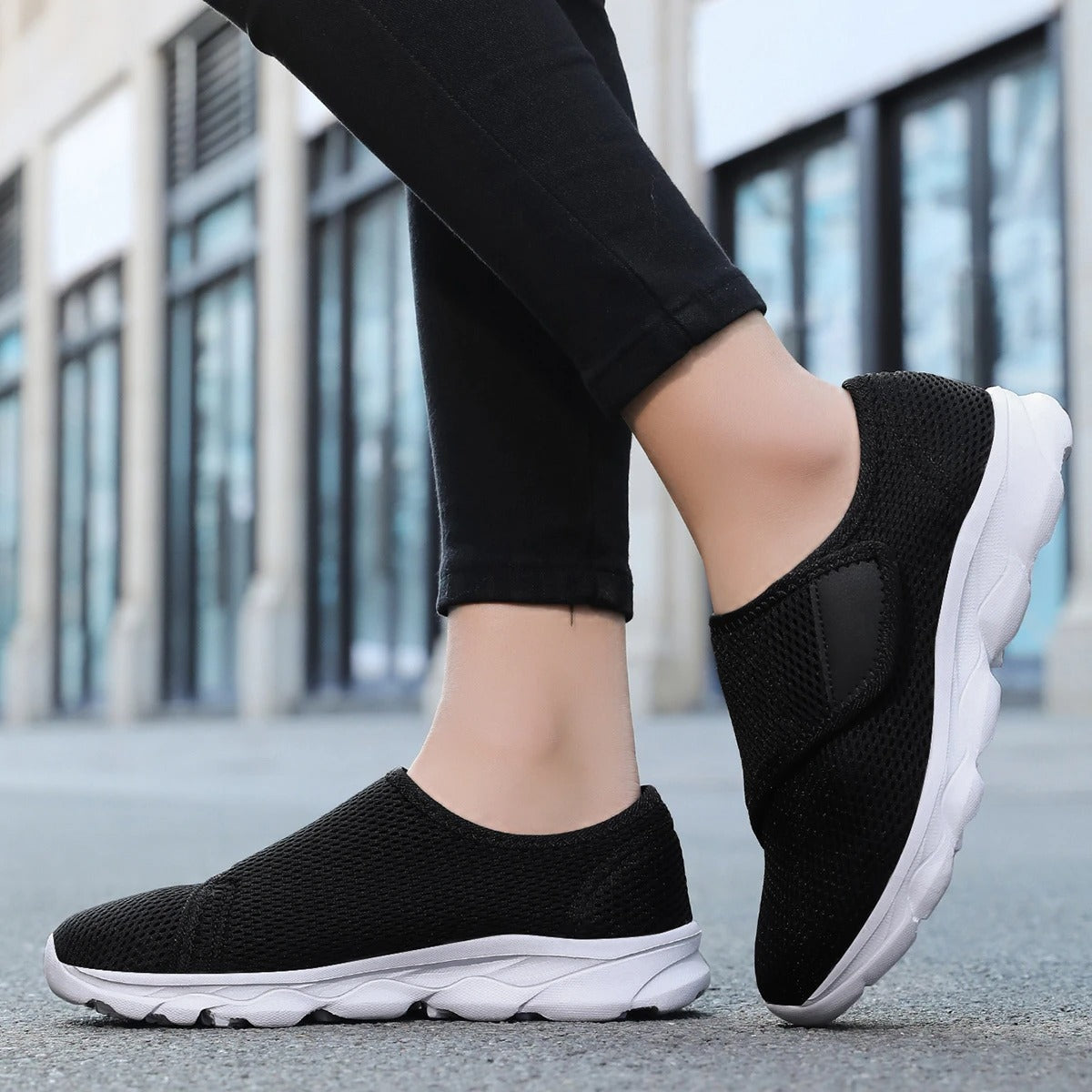 Adjustable Strap Walking Sneakers