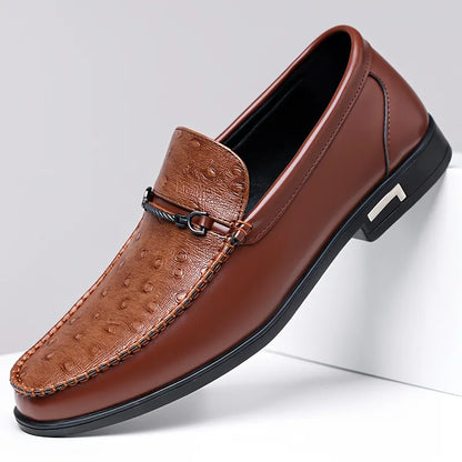 Men's Ostrich Leather Loafers