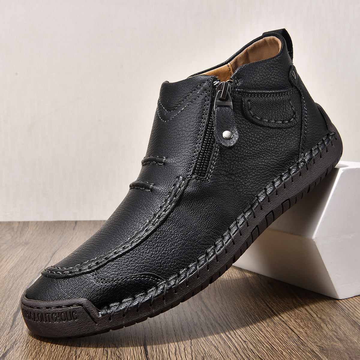 Comfortable Flat-Soled Handmade Leather Casual Shoes