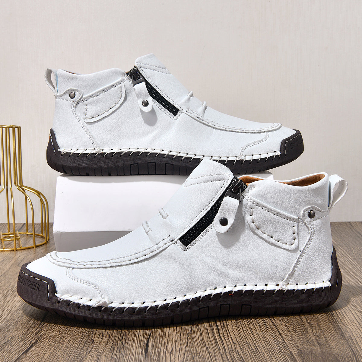 Comfortable Flat-Soled Handmade Leather Casual Shoes