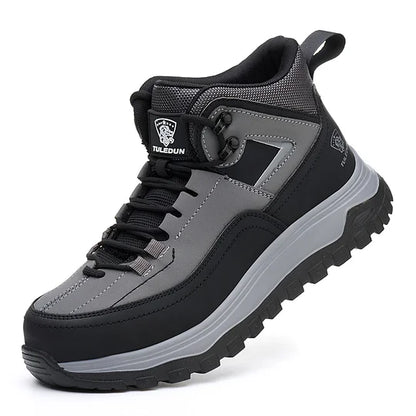 Men's Orthopedic Protective Hiking/Work Boots - Waterproof, Slip-resistant, Impact-resistant, Puncture-resistant - Wide toe box, Arch Support, Ankle Support