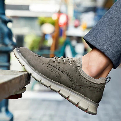 Men's Orthopedic Casual Ultra Comfortable Lightweight Genuine Vegan Leather Shoes