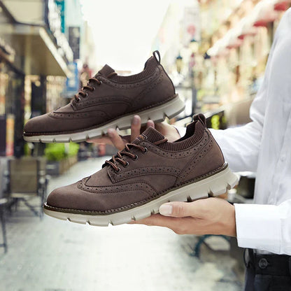 Men's Orthopedic Casual Ultra Comfortable Lightweight Genuine Vegan Leather Shoes