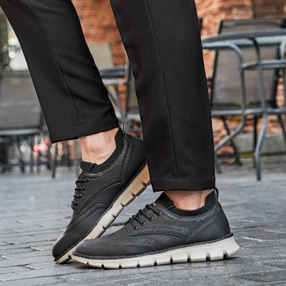 Men's Orthopedic Casual Ultra Comfortable Lightweight Genuine Vegan Leather Shoes