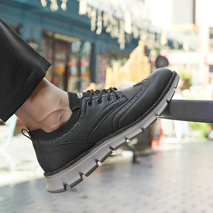 Men's Orthopedic Casual Ultra Comfortable Lightweight Genuine Vegan Leather Shoes
