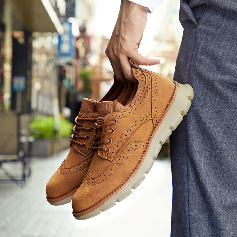 Men's Orthopedic Casual Ultra Comfortable Lightweight Genuine Vegan Leather Shoes