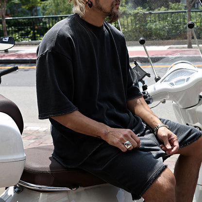 Men's Casual Solid Color Two-Piece Shorts Set