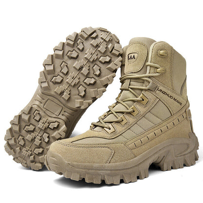 Men's Combat Boots Orthopedic Support Hiking Boots Waterproof Anti-Puncture Work Boots