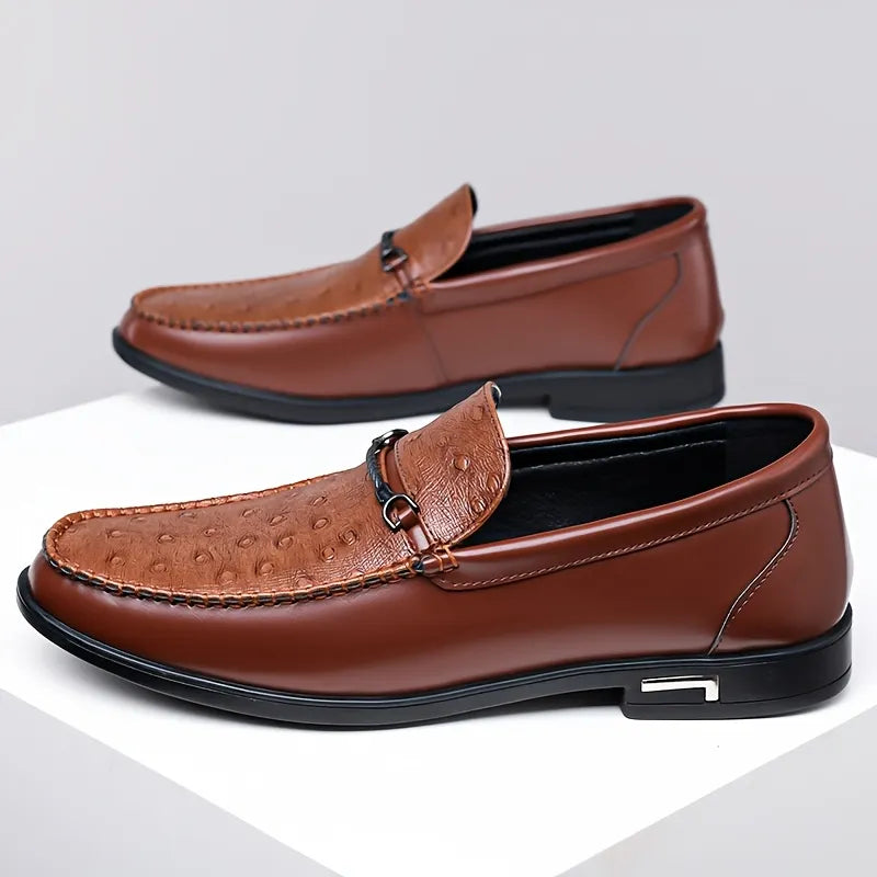 Men's Ostrich Leather Loafers